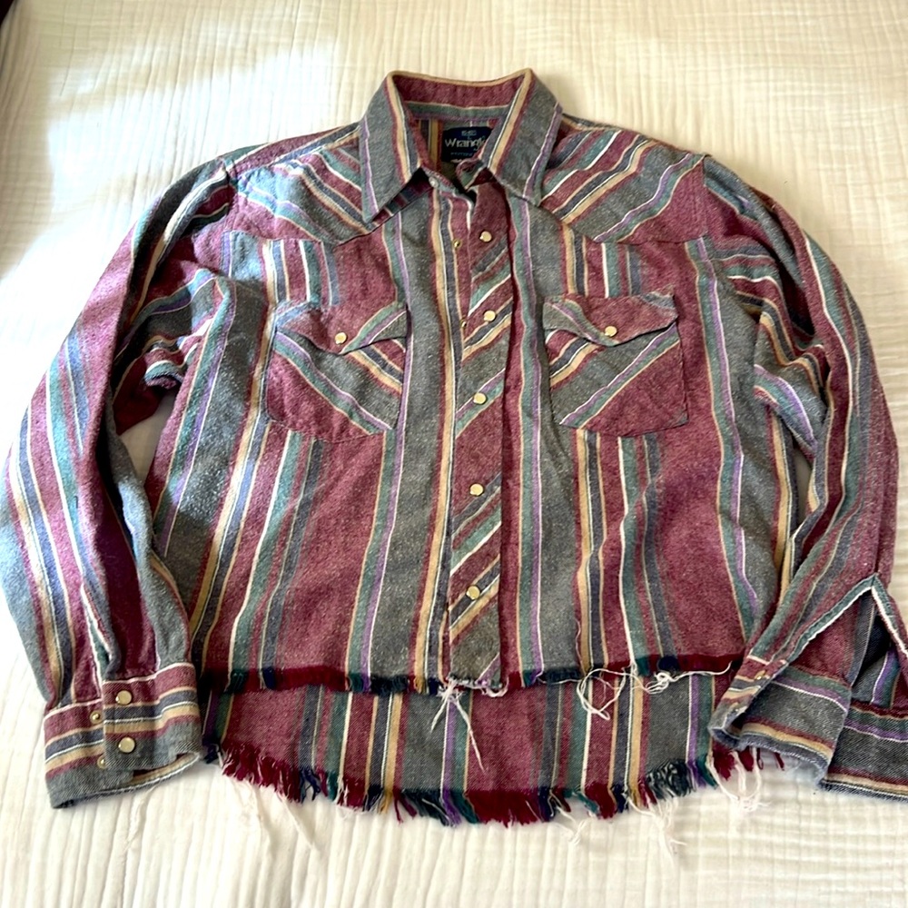 Distressed Vintage Wrangler Shirt
